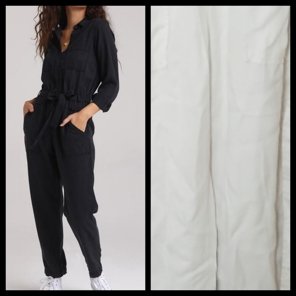 Bella Dahl Pants - Bella Dahl Utility Cream Jumpsuit Medium NWT